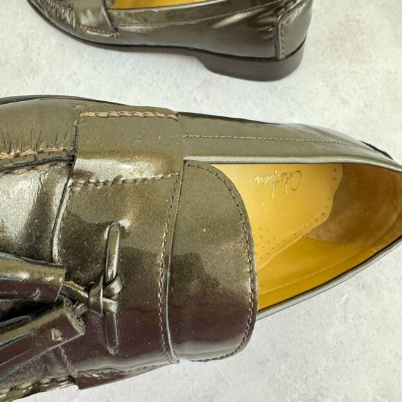 Cole Haan Shoes Womens Size 7 B Tassel Loafers Slip On Brown Shiny D29965 - Picture 10 of 15
